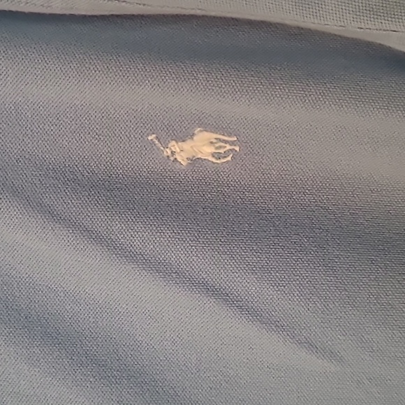 Polo Ralph Lauren Featherweight Mesh Blue Button Down Long Sleeve Shirt Men 2XLT - Picture 3 of 14